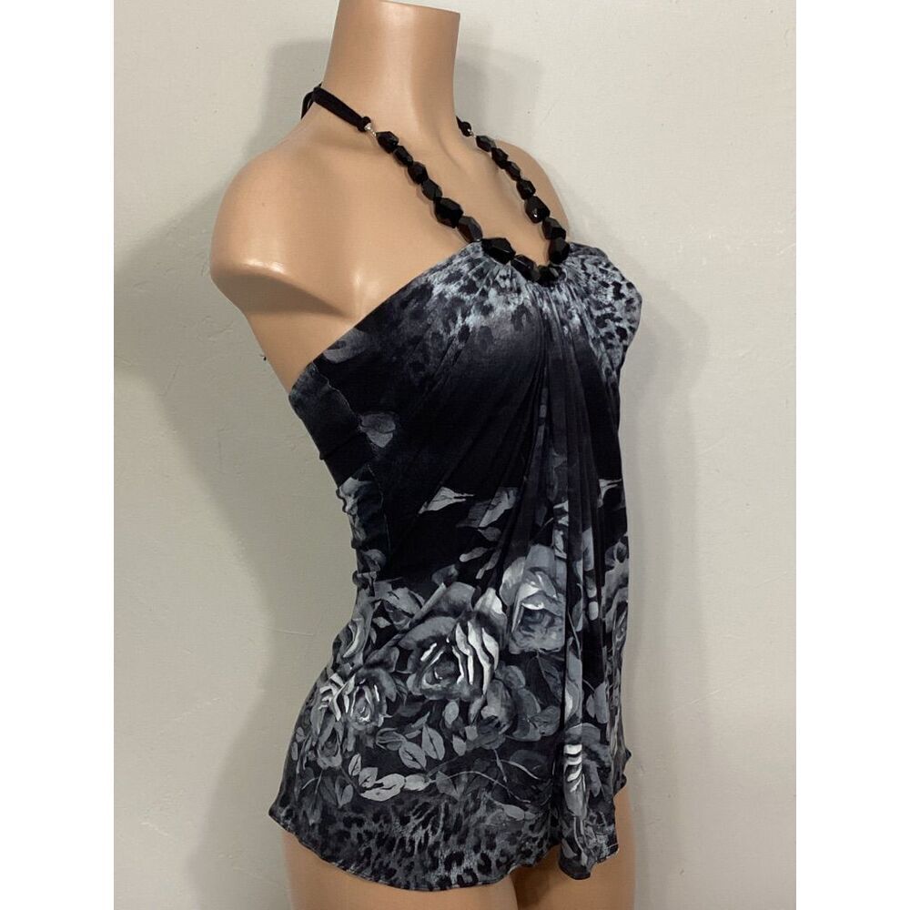 New. SKY animal print and floral print embellished top. Normally $189 - Picture 2 of 5